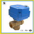 Válvula de bola de motor de 3 vías T de flujo para el calentador de agua solar del sistema de agua del equipo automático
